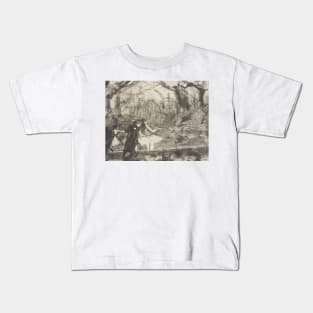 On Stage III by Edgar Degas Kids T-Shirt